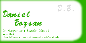 daniel bozsan business card